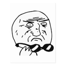 Mother of God Rage Face Comic Meme Postcards