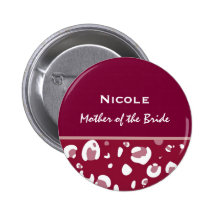 Mother of the Bride Burgundy Leopard Print  V07 Buttons