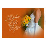 Mother of the bride Congratulations card with brid