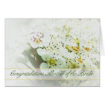 Mother of the bride Congratulations card with brid