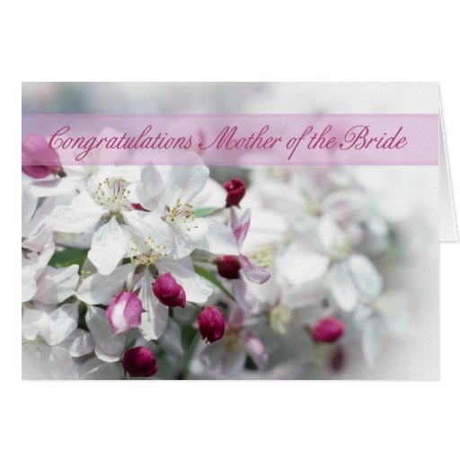 Mother of the bride Congratulations card with flow