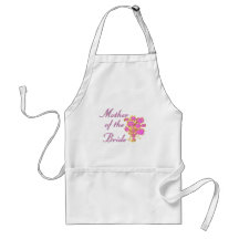Mother Of The Bride Gold & Bouquet Apron