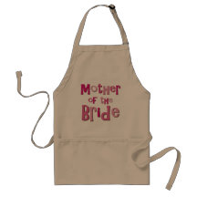 Mother of the Bride Pink Brown Apron
