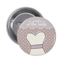 Mother of the Bride -- Wedding dress // PURPLE Pinback Buttons
