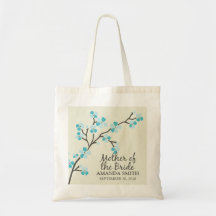 Mother of the Bride Wedding Party Gift Bag (aqua)