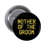 Mother of the Groom. Black & Gold Colour. Wedding Pins