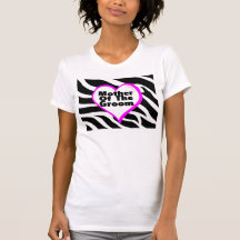 Mother Of The Groom (Heart Zebra Stripes) T Shirt
