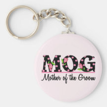 Mother of the Groom (MOG) Tulip Lettering Keychains