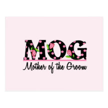 Mother of the Groom (MOG) Tulip Lettering Postcards