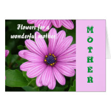 Mother, Purple dahlias Greeting Card
