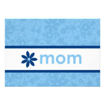 Mother’s Day Cheerful Blue Floral Invitation