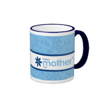 Mother’s Day Cheerful Blue Floral Mug