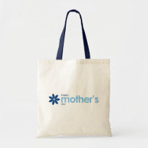 Mother’s Day Cheerful Blue Floral Tote Bag