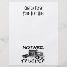 MOTHER TRUCKER - BLACK & WHITE FLYER DESIGN