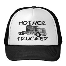 MOTHER TRUCKER - BLACK & WHITE MESH HATS