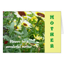 Mother, yellow daisies greeting cards