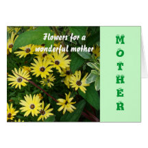 Mother,Yellow stars Greeting Cards