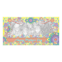 Mothers Day - ADD YOUR PHOTO - Spring Flowers Customised Photo Card