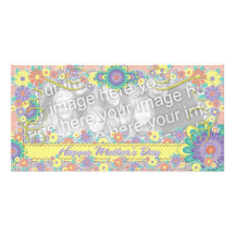 Mothers Day - ADD YOUR PHOTO - Spring Flowers Customised Photo Card