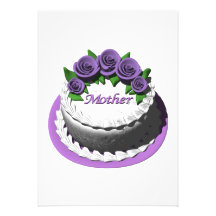 Mothers Day Cake Personalized Invitations