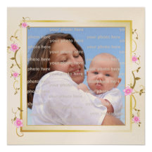 Mothers Day Elegant Floral Frame Custom Invite