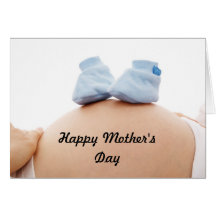 Mother's Day Expectant Mother Baby Boy Greeting Cards