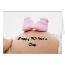 Mother's Day Expectant Mother Baby Girl Greeting Card