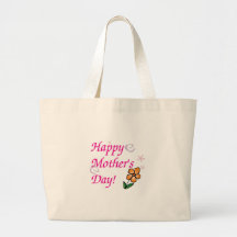 Mothers Day Flower Canvas Bags