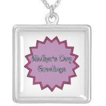 Mothers Day Greetings Personalized Necklace