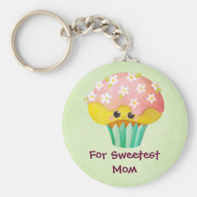 Mother's Day Lovely Cupcake -custom txt- Keychain