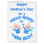 Mother's Day Mum of Twin Boys Greeting Card