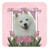 Mothers Day - Pink Tulips - American Eskimo