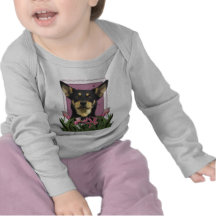 Mothers Day - Pink Tulips - Australian Kelpie Jude T-shirt