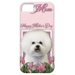 Mothers Day - Pink Tulips - Bichon Frise