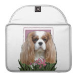 Mothers Day - Pink Tulips - Cavalier - Blenheim MacBook Pro Sleeves