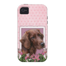 Mothers Day - Pink Tulips - Irish Setter Case-Mate iPhone 4 Cases