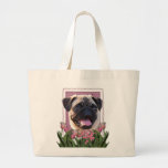 Mothers Day - Pink Tulips - Pug Bags