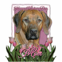 Mothers Day - Pink Tulips - Rhodesian Ridgeback Photo Cut Outs