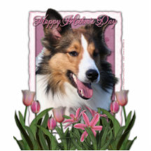 Mothers Day - Pink Tulips - Sheltie Cut Outs