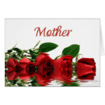 Mother's Day  Red Roses Card