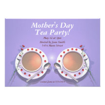 Mothers Day Tea Party Personalized Invitation