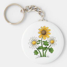 Mother's Flowers · Yellow & White Flowers Key Chain
