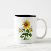 Mother's Flowers · Yellow & White Flowers Coffee Mugs