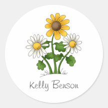 Mother's Flowers · Yellow & White Flowers Stickers