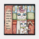 Mother's Heart Cat Art Magnet