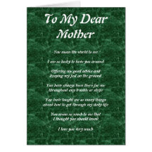 Mother's Poem Card