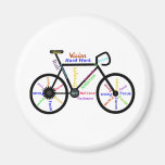 Motivational Bike, Cycle, Biking, Sport Words Magnets