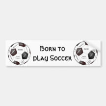 Motivational Soccer Game, Sports Words Bumper Sticker