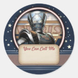 Moto-Man Robot Name Tag Stickers