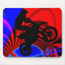 Motocrossing Going Loopy Mouse Pads